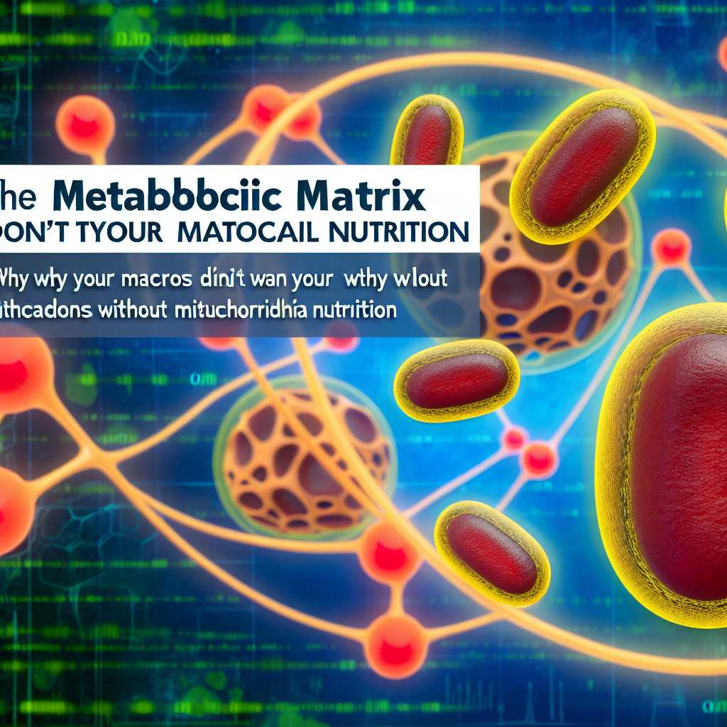 The Metabolic Matrix: Why Your Macros Don’t Work Without Mitochondrial Nutrition